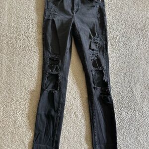 Distressed Black Skinny Jeans